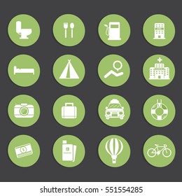 Travel icons set vector design.