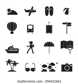 Travel icons set vector eps 10