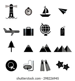 Travel icons set vector eps 10