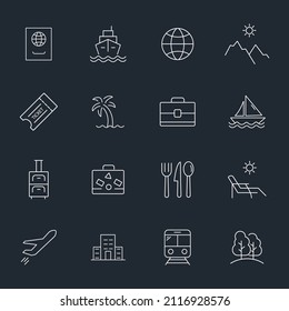travel  icons set . web travel  pack symbol vector elements for infographic web
