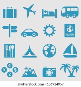 Travel icons set.Vector 