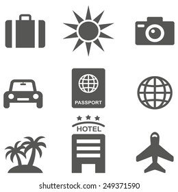 Travel icons set.Vector 