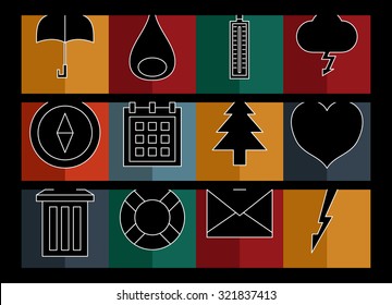 Travel icons set.Vector