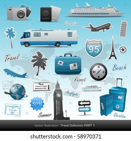 Travel icons symbol collection. Vector illustration