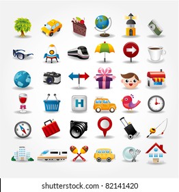 Travel icons symbol collection. Vector illustration