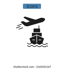 travel icons  symbol vector elements for infographic web
