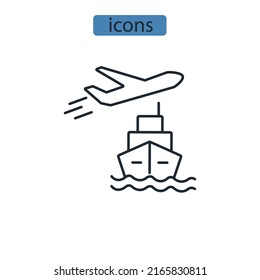 travel icons  symbol vector elements for infographic web