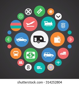 travel icons universal set for web and mobile