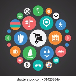travel icons universal set for web and mobile