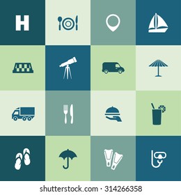 travel icons universal set for web and mobile