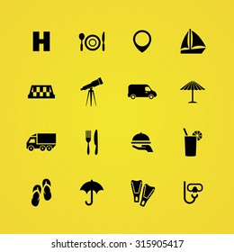 travel icons universal set for web and mobile