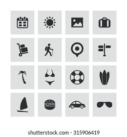 travel icons universal set for web and mobile