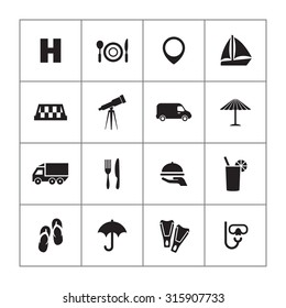 travel icons universal set for web and mobile