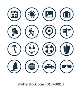 travel icons universal set for web and mobile