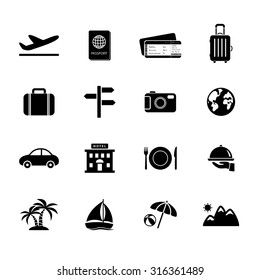 Travel Icons. Vacation Icon. Vector. Illustration. EPS10