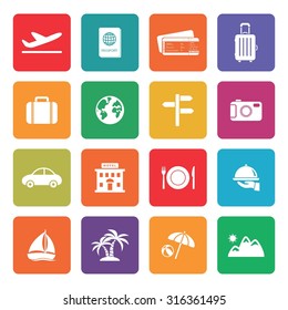 Travel icons. Vacation icon. Vector. Illustration. EPS10