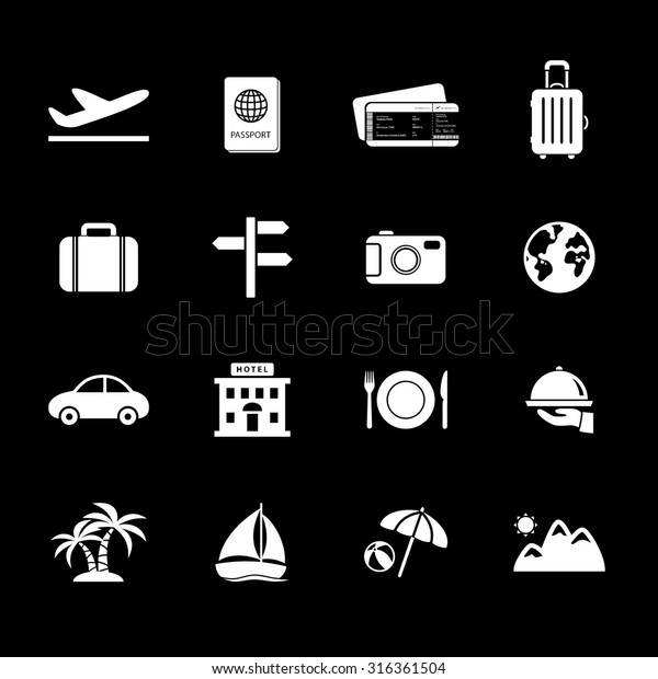 Travel\
icons. Vacation icon. Vector. Illustration.\
EPS10