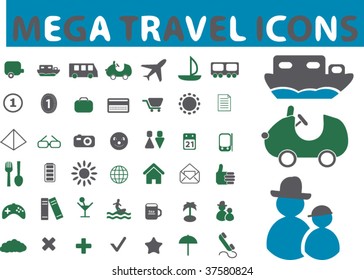 ícones de viagem. vetor