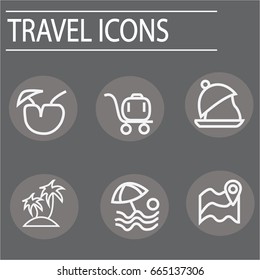 travel icons vector