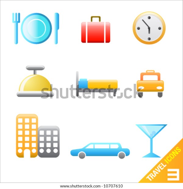 travel icons vector
3
