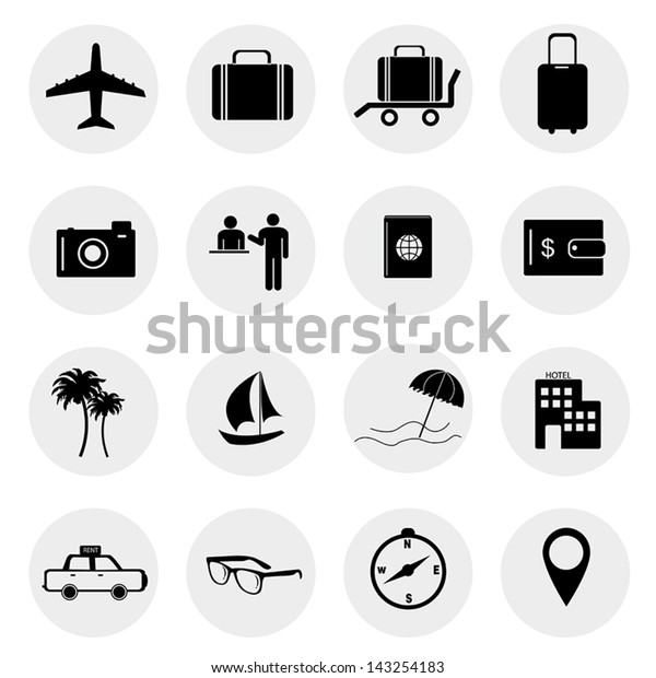 Travel icons\
Vector.