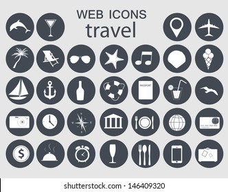 travel icons vector illustration
