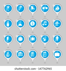 travel icons vector illustration