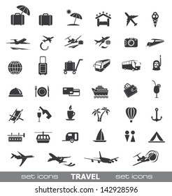 Travel Icons. Vector set.