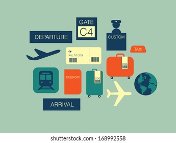 travel icons vector/illustration