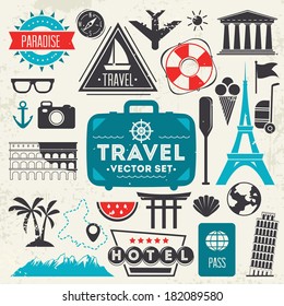 Travel icons.Vector
