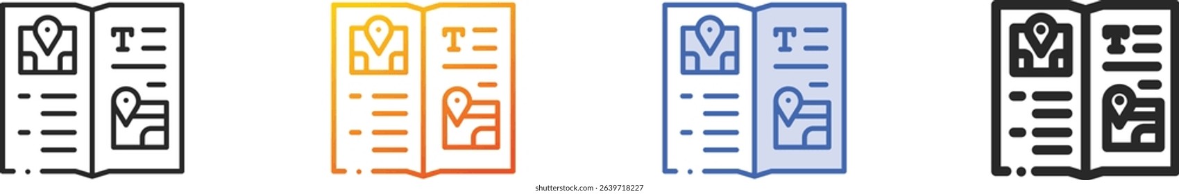 travel icon.Thin Linear, Gradient, Blue Stroke and bold Style Design Isolated On White Background