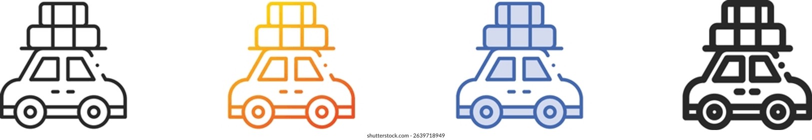 travel icon.Thin Linear, Gradient, Blue Stroke and bold Style Design Isolated On White Background