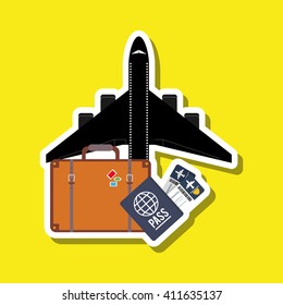 Travel illustration design, editable vector