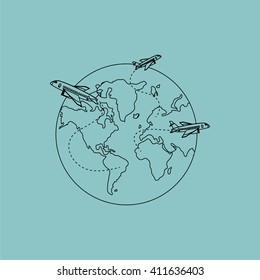 Travel illustration design, editable vector