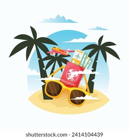 Travel illustration design. Vector design