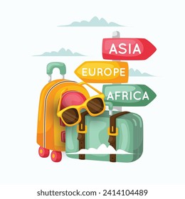 Travel illustration design. Vector design