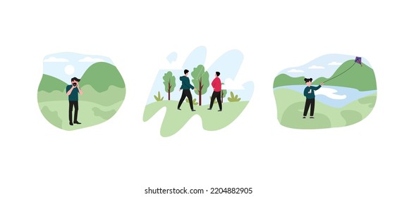 Travel Illustration Flat Bundle Design