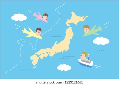 travel image,japan,vector illustration