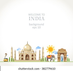 travel India panorama background