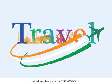 Travel to india vector graphics