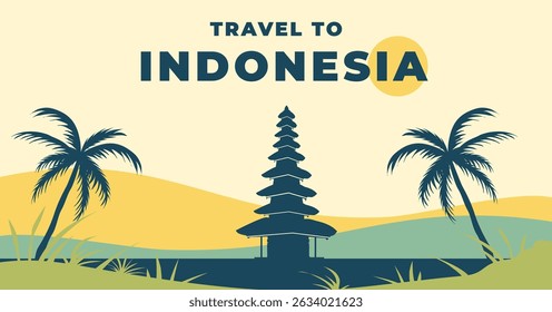 Travel to Indonesia tourism background