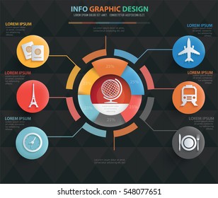 
Travel info graphic design on clean background,vector
