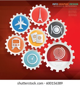 Travel info graphic design,clean vector