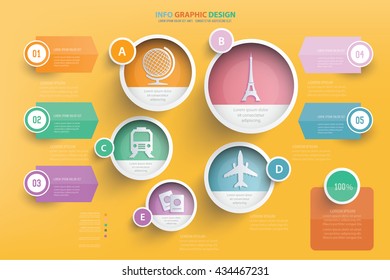 Travel info graphic design,vector