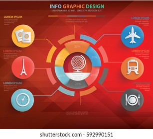 Travel info graphics design,clean vector