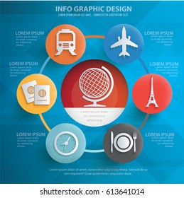 Travel info graphics design,clean vector