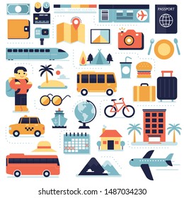 Travel, Infographic elements, Vector illustration.