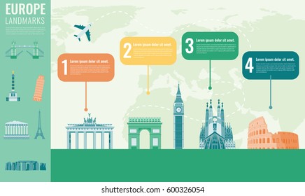 Travel infographic. Infographics for business, web sites, presentations, advertising. Travel and Tourism concept. Vector illustration