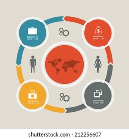 Travel infographics with data icons and elements