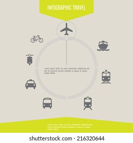 Travel infographics with data icons and elements